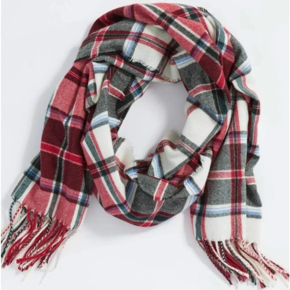 J. Jill Cozy & Pretty Plaid Tartan Scarf | OS